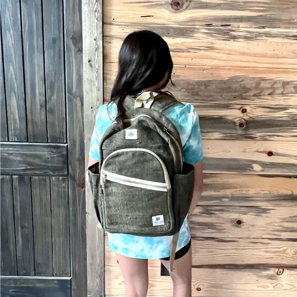 Pure Hemp Backpack Full Size Unisex Design - Picture 2 of 12
